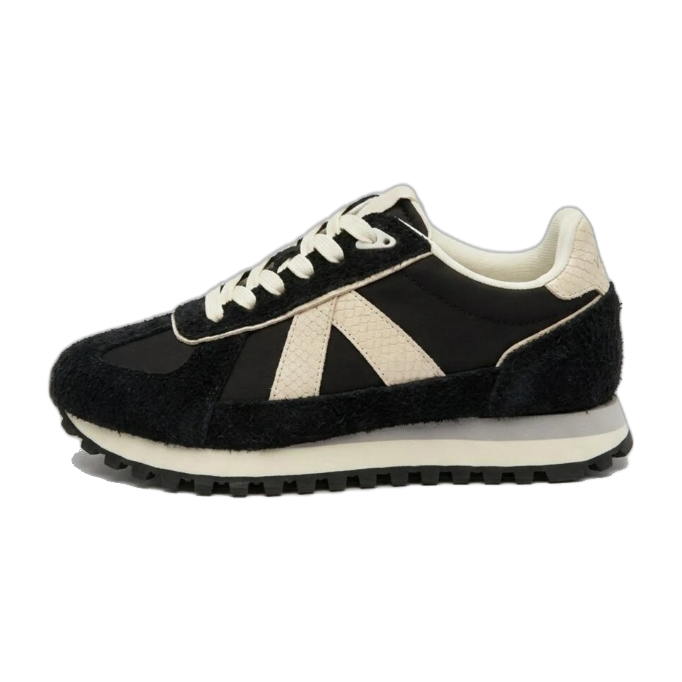 Basket Gate en daim noir et nylon