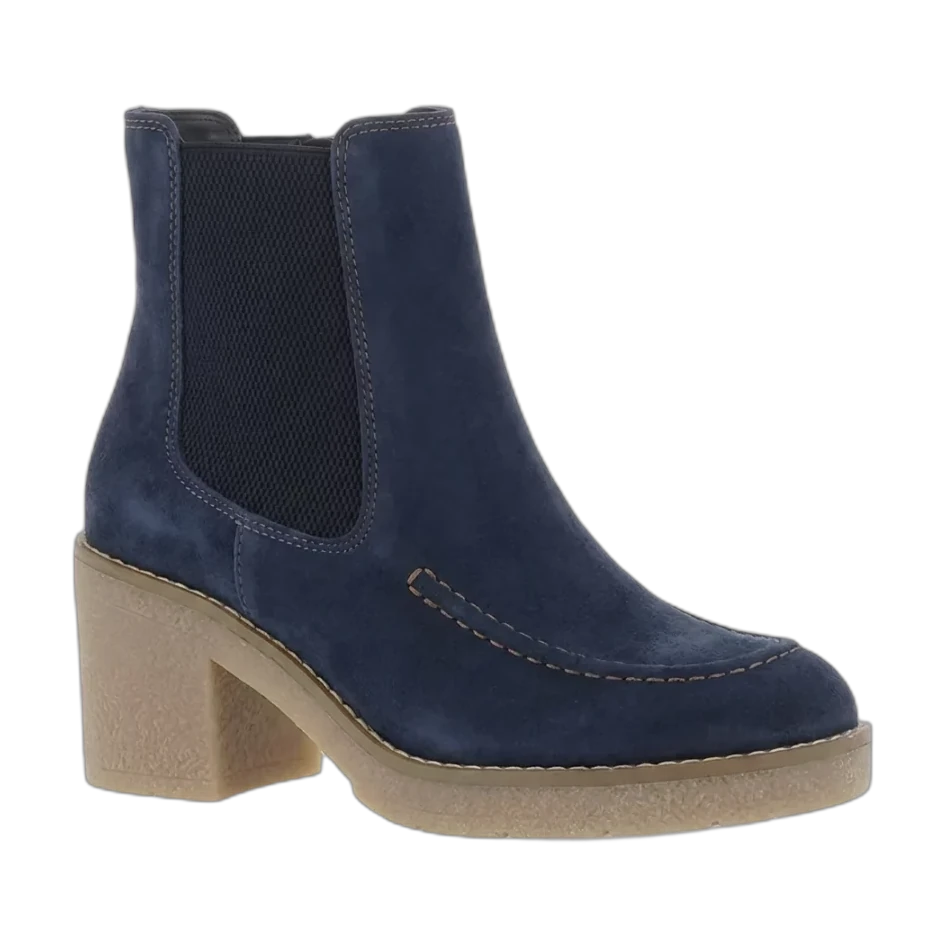 Bottines Etival en daim marine, semelle crêpe